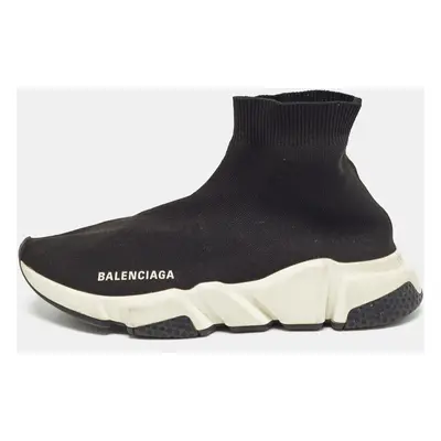 Balenciaga Black Knit Fabric Speed Trainer Sneakers Size