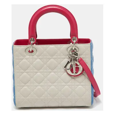 Dior Multicolor Cannage Leather Lady Dior Tote