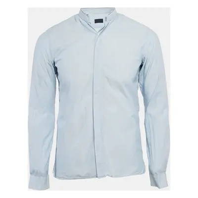 Lanvin Blue Pinstripe Cotton Long Sleeve Shirt