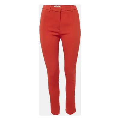 Roberto Cavalli Orange Crepe Trousers