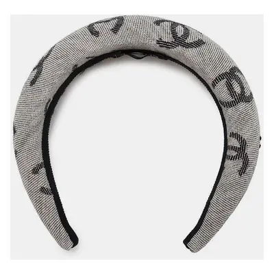 Chanel Gray Cotton CC Headband