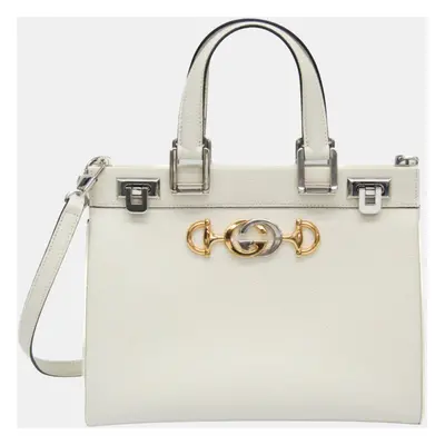 Gucci Zumi Leather Shoulder Bag White