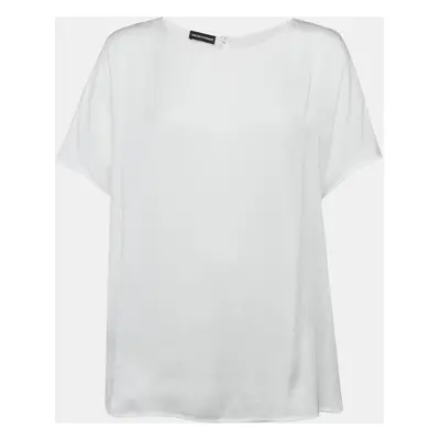 Emporio Armani White Crepe Top