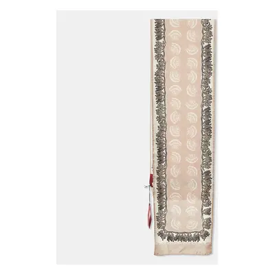 Valentino Beige Shell Print Silk Stole