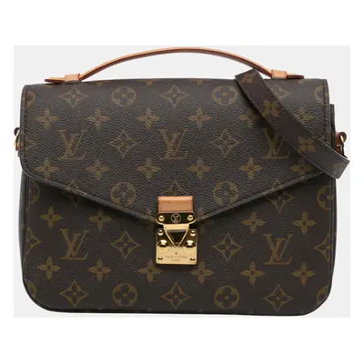 Louis Vuitton Brown Monogram Canvas Pochette Metis Crossbody Bag