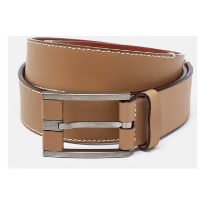 Salvatore Ferragamo Tan Leather Buckle Belt