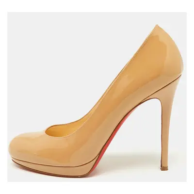 Christian Louboutin Beige Patent Leather New Simple Pumps Size