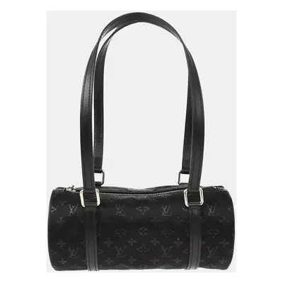 Louis Vuitton Black Monogram Satin Little Papillon