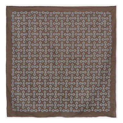 Gucci Brown Printed Cotton Handkerchief