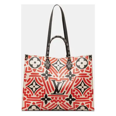 Louis Vuitton Red Monogram Canvas Giant Crafty Onthego GM Tote Bag