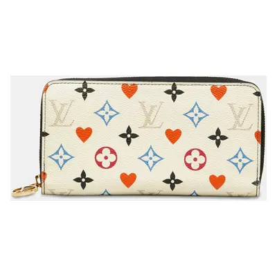 Louis Vuitton White Monogram Game On Zippy Wallet