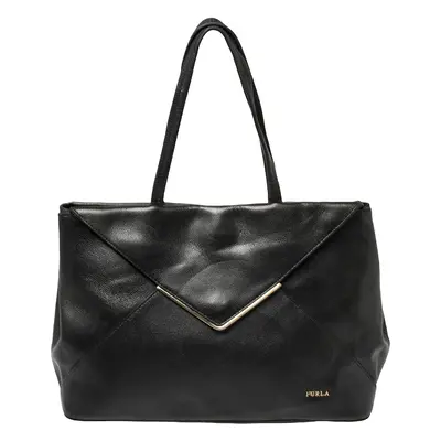 Furla Black Leather Kelis Tote