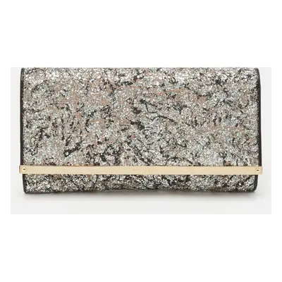 Jimmy Choo Tricolor Glitter and Leather Maia Clutch