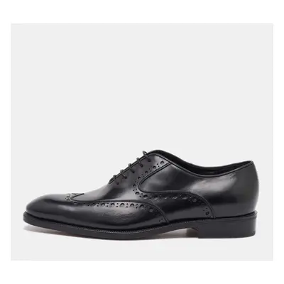 Salvatore Ferragamo Black Leather Lace Up Oxfords Size 41.5