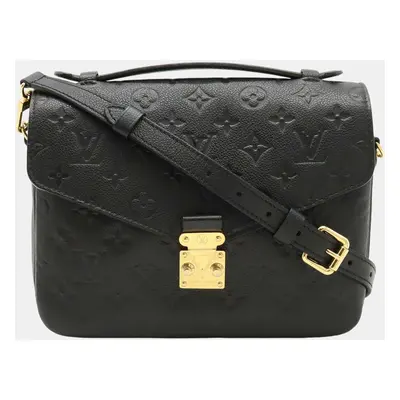 Louis Vuitton Noir Monogram Empreinte Pochette Metis MM Handbag