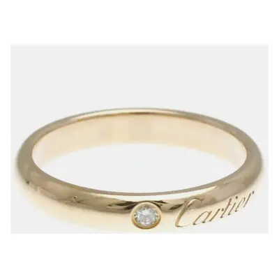 Cartier 18K Rose Gold and Diamond C De Cartier Band Ring EU