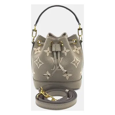 Louis Vuitton Grey Leather Empreinte Nano Noe bag