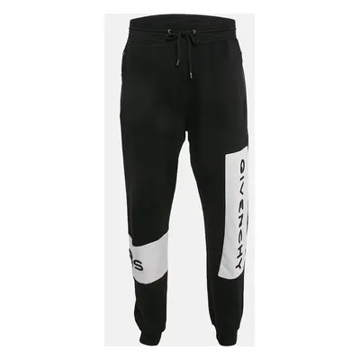 Givenchy Black Logo Embroidered Cotton Sweatpants