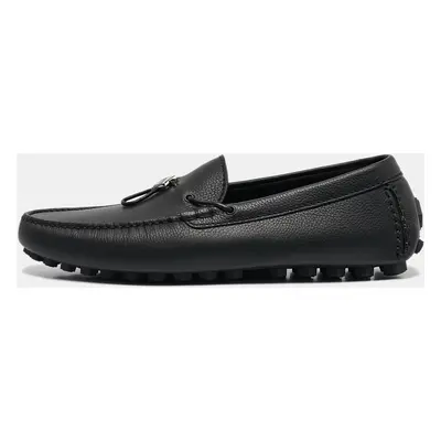 Dior Black Leather Odeon Driver Loafers Size