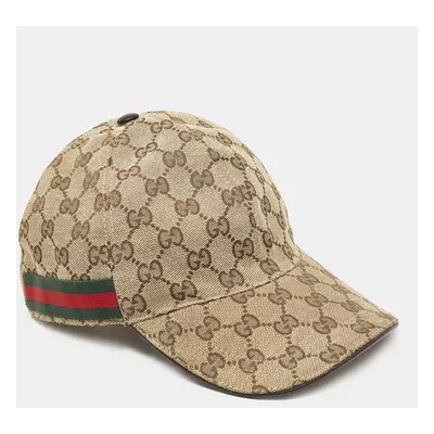 Gucci Beige GG Supreme Canvas Baseball Cap