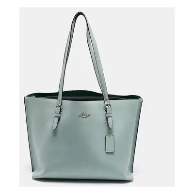 Coach Light Green Leather Molly Shopper Tote