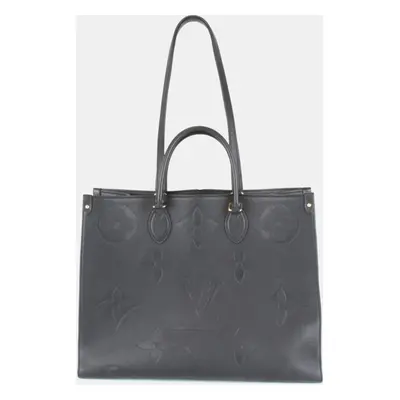 Louis Vuitton Black Monogram Empreinte Leather OnTheGo GM Tote Bag