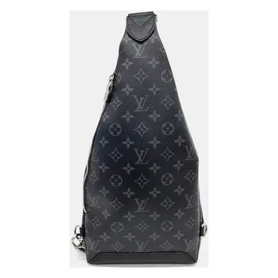 Louis Vuitton Black Coated Canvas and Leather Louis Vuitton Black Duo Slingback bag