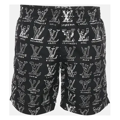 Louis Vuitton Black LV Print Nylon Swim Shorts