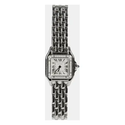 Cartier White Stainless Steel Panthere W4PN0007 Quartz Women's Wristwatch mm