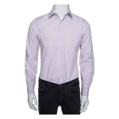 Valentino Lilac Striped Cotton Tailored Fit Shirt