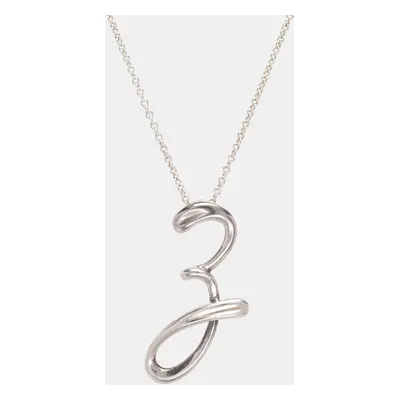 Tiffany & Co. Elsa Peretti Alphabet Z Silver Pendant Necklace