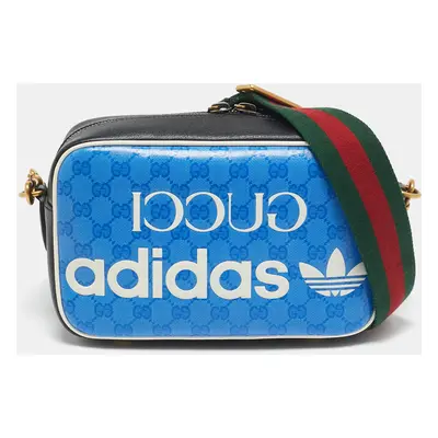 Gucci x Adidas Tricolor GG Supreme Canvas Camera Crossbody Bag