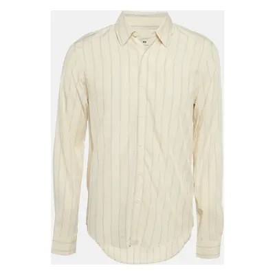 Sandro Ivory Pinstriped Crepe Flow Shirt