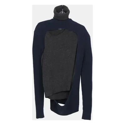 Bottega Veneta Navy Gray Knit Sweater