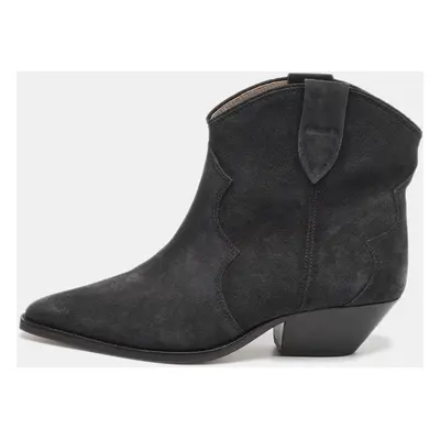 Isabel Marant Grey Suede Dewina Ankle Length Boots Size