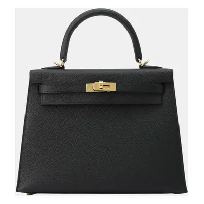 Hermes Black Epsom Kelly Sellier Bag