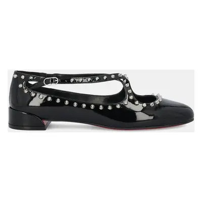 Christian Louboutin Black Pilota Jane Spikes Ballerinas IT