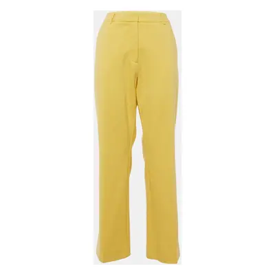 Weekend Max Mara Yellow Cotton Basco Straight Fit Pants