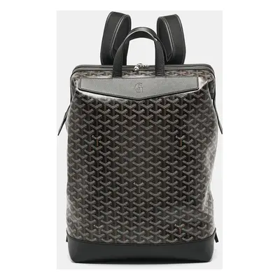 Goyard Black Goyardine Coated Canvas and Leather Cisalpin Backpack