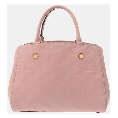 Louis Vuitton Monogram Empreinte Montaigne Bb Rose Poudre Leather Handbag