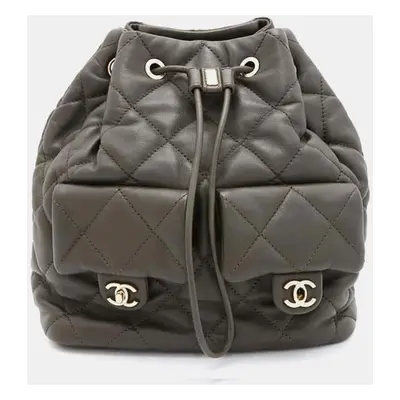 Chanel Lambskin Matelasse Coco Mark Backpack