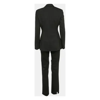 Versace Black Wool Blend Pants Suit