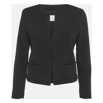 Sandro Black Wool Lace-Up Blazer