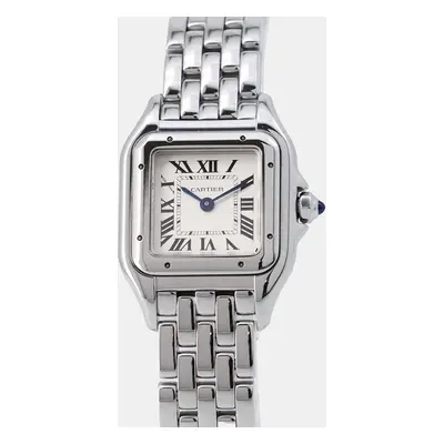 Cartier White Stainless Steel Panthere De Cartier WSPN0006 Quartz Women's Wristwatch