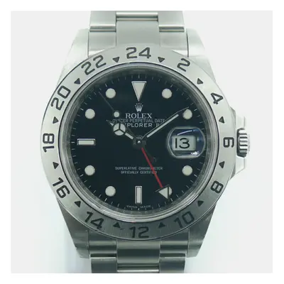 Rolex Black Stainless Steel Explorer II Men's Wristwatch