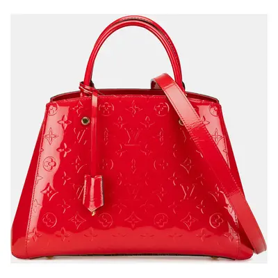 Louis Vuitton Red Monogram Vernis Montaigne MM