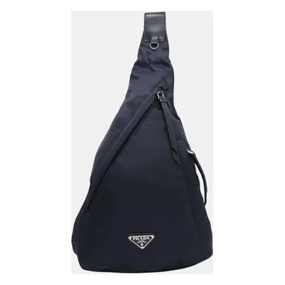 Prada Navy Nylon Crossbody Bag