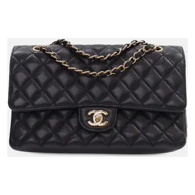 Chanel Black Medium Classic Caviar Double Flap