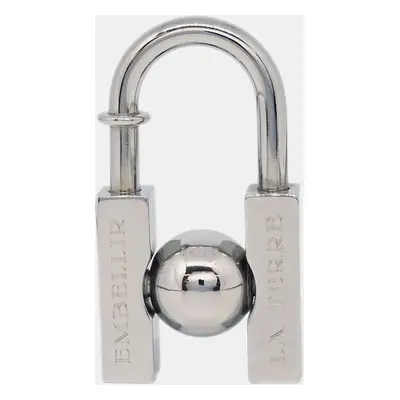 Hermes Earth Cadena Padlock Silver Small