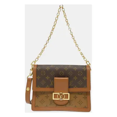 Louis Vuitton Brown Monogram Reverse Dauphine MM Shoulder Bag